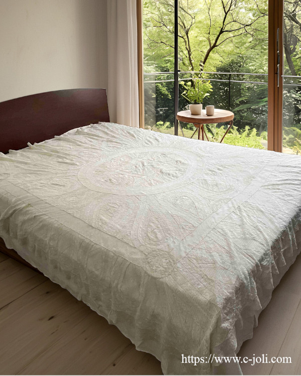 パリ発送】L2899 フランスアンティークレース ノルマンディレース